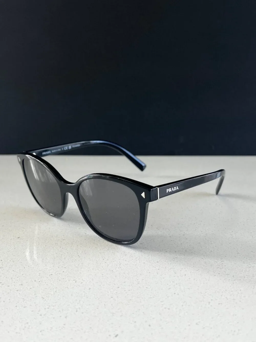 PRADA Low Bridge Square Women's black Sunglasses, PR 22ZSF - Picture 3 of 9